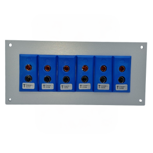 Thermocouple Connector Aluminium Panel with Type T ANSI Standard Sockets - 6 Way