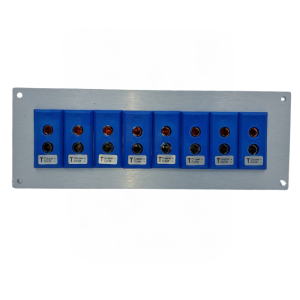 Thermocouple Connector Aluminium Panel with Type T ANSI Standard Sockets - 8 Way