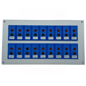 Thermocouple Connector Aluminium Panel with Type T ANSI Standard Sockets - 18 Way