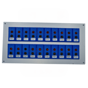 Thermocouple Connector Aluminium Panel with Type T ANSI Standard Sockets - 20 Way