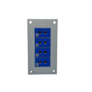Thermocouple Connector Aluminium Panel with Type T ANSI Miniature Sockets - 4 Way