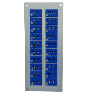 Thermocouple Connector Aluminium Panel with Type T ANSI Miniature Sockets - 20 Way