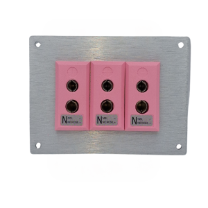 Thermocouple Connector Aluminium Panel with Type N IEC Standard Sockets - 3 Way