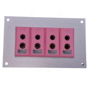 Thermocouple Connector Aluminium Panel with Type N IEC Standard Sockets - 4 Way
