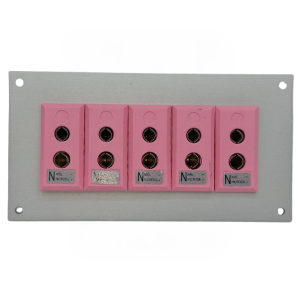 Thermocouple Connector Aluminium Panel with Type N IEC Standard Sockets - 5 Way