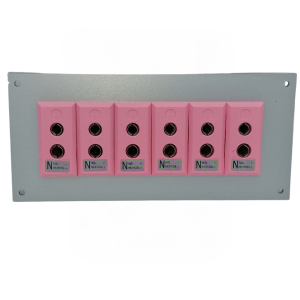 Thermocouple Connector Aluminium Panel with Type N IEC Standard Sockets - 6 Way
