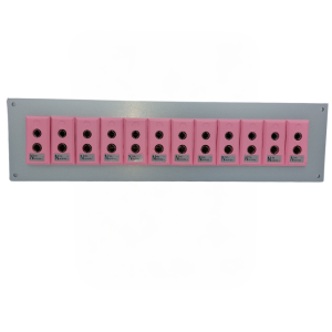 Thermocouple Connector Aluminium Panel with Type N IEC Standard Sockets - 12 Way