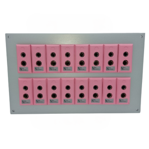 Thermocouple Connector Aluminium Panel with Type N IEC Standard Sockets - 16 Way