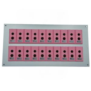 Thermocouple Connector Aluminium Panel with Type N IEC Standard Sockets - 20 Way