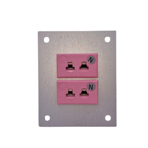 Thermocouple Connector Aluminium Panel with Type N IEC Miniature Sockets - 2 Way