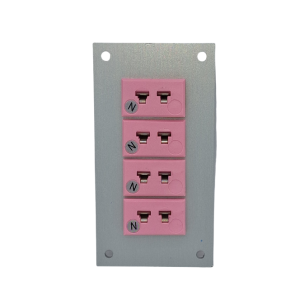 Thermocouple Connector Aluminium Panel with Type N IEC Miniature Sockets - 4 Way