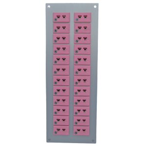 Thermocouple Connector Aluminium Panel with Type N IEC Miniature Sockets - 24 Way