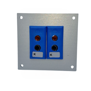 Thermocouple Connector Aluminium Panel with Type K JIS Standard Sockets - 2 Way