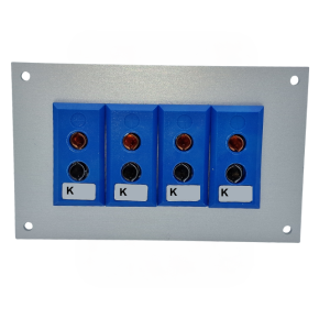 Thermocouple Connector Aluminium Panel with Type K JIS Standard Sockets - 4 Way