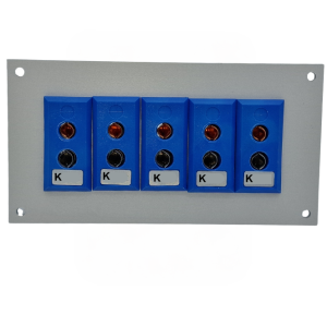 Thermocouple Connector Aluminium Panel with Type K JIS Standard Sockets - 5 Way