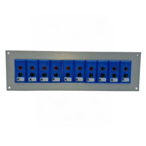 Thermocouple Connector Aluminium Panel with Type K JIS Standard Sockets - 10 Way