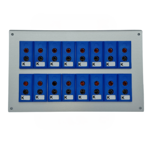 Thermocouple Connector Aluminium Panel with Type K JIS Standard Sockets - 16 Way