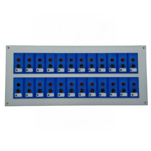 Thermocouple Connector Aluminium Panel with Type K JIS Standard Sockets - 24 Way