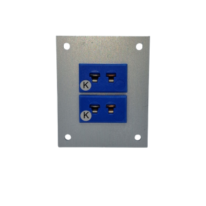 Thermocouple Connector Aluminium Panel with Type K JIS Miniature Sockets - 2 Way