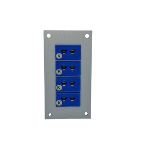 Thermocouple Connector Aluminium Panel with Type K JIS Miniature Sockets - 4 Way