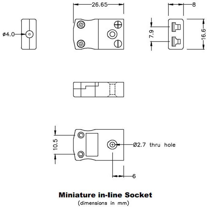Type-T Thermocouple 1/Ea Digi-Sense Locking Miniconnector Female