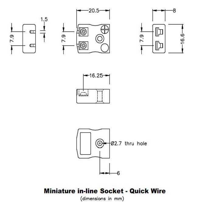 Miniature Quick Wire Connector Thermocouple Plug Amp Socket Im N Mq Fq Type N Iec