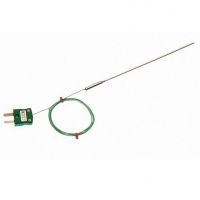 Mineral Insulated Thermocouple with Plain Pot Seal, 1m of PFA Insulated IEC Lead and mini plug termination - Types K,J,T,N