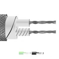 Type J Glassfibre Insulated Flat Pair Cable / Wire with Stainless Steel Overbraid (IEC)