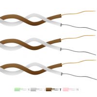 Type T PTFE Insulated Twin Twisted Pair Thermocouple Cable / Wire (IEC)