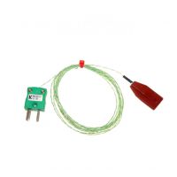 Silicone Patch Thermocouple, PFA with Miniature Plug - Type K