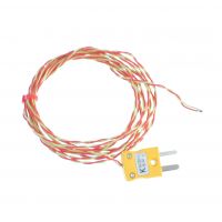 PFA insulated ANSI Exposed Junction Thermocouple with Miniature Plug - Types K,T