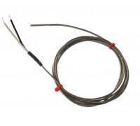 Fabricated Grounded Thermocouple in Stainless Steel Tube, Glassfibre stainless steel Overbraided cable - Type K,J