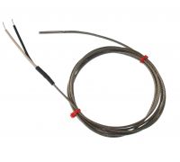 IEC Fabricated Grounded Thermocouple in Stainless Steel Tube, Glassfibre stainless steel Overbraided cable - Type K,J