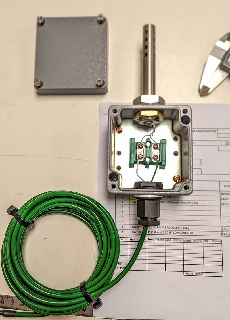 Wall Mounted Type K Thermocouples