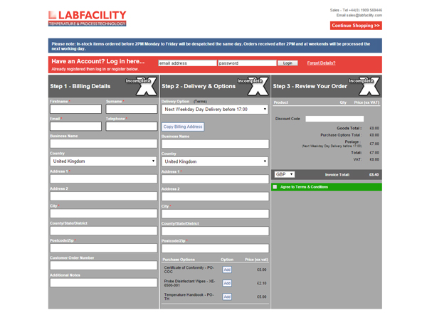 Single Page Checkout System For E-commerce