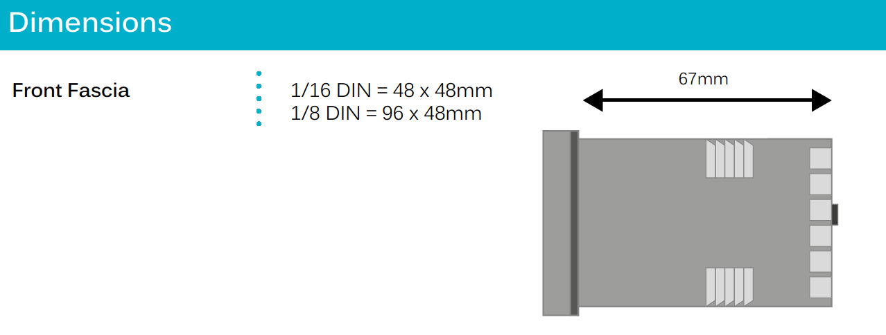 Dimensions CAL Dimensions CAL